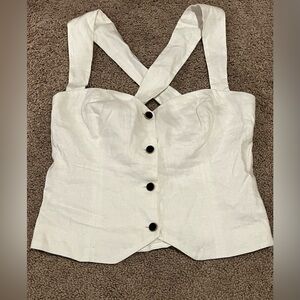 Reformation White Button-Up Top
